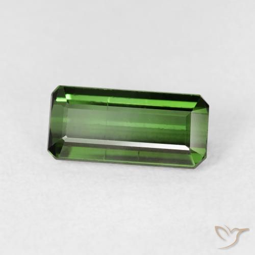 Tormalina Verde terroso naturale da 1.58 ct, Ottagonale / Taglio smeraldo, VS