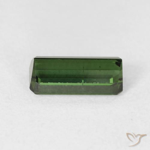 Tormalina Verde terroso naturale da 1.58 ct, Ottagonale / Taglio smeraldo, VS