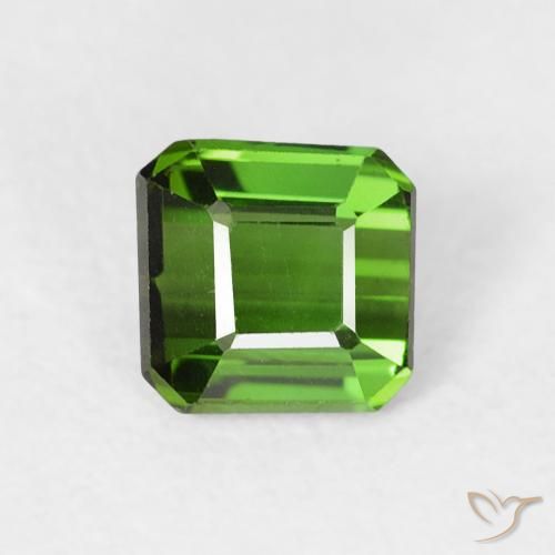 0.58ct Naturale Verde scuro Tormalina, Taglio smeraldo, VVS-VS