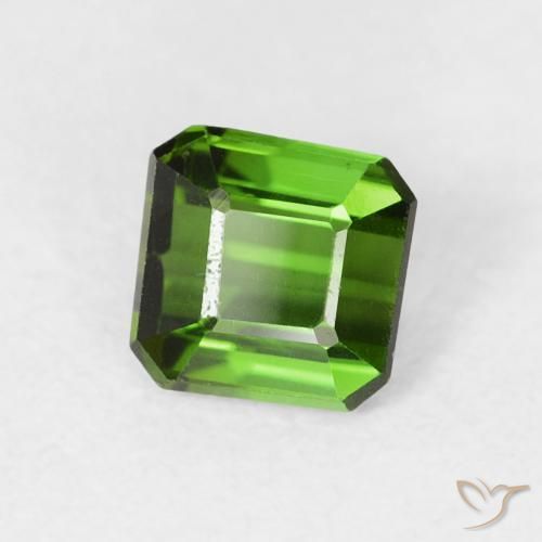 Tormalina Verde scuro naturale da 0.58 ct, Ottagonale / Taglio smeraldo, VVS-VS