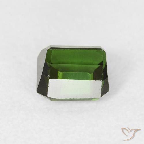 Tormalina Verde scuro naturale da 0.58 ct, Ottagonale / Taglio smeraldo, VVS-VS