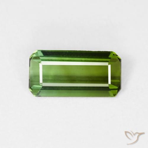 0.99ct Naturale Verde foresta Tormalina, Taglio smeraldo, VVS-VS