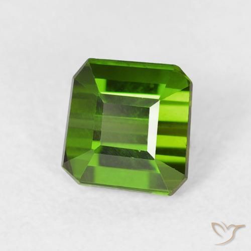 Tormalina Verde scuro naturale da 0.79 ct, Ottagonale / Taglio smeraldo, VVS-VS