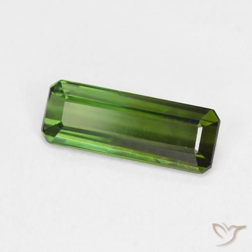 Tormalina Verde scuro naturale da 1.09 ct, Ottagonale / Taglio smeraldo, VVS-VS