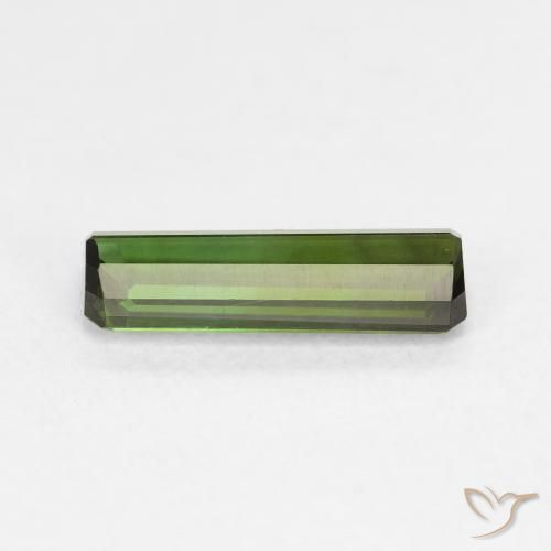 Tormalina Verde scuro naturale da 1.09 ct, Ottagonale / Taglio smeraldo, VVS-VS