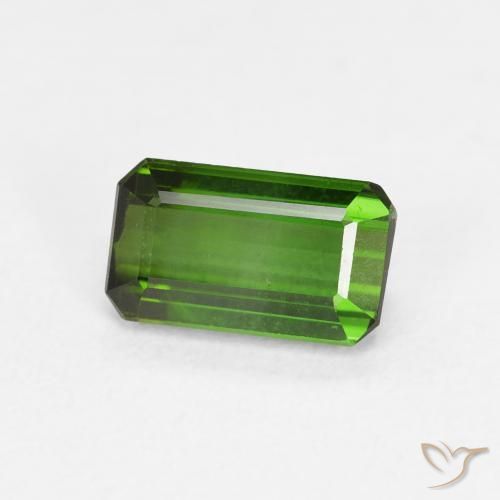 Tormalina Verde scuro naturale da 1.06 ct, Ottagonale / Taglio smeraldo, VVS-VS