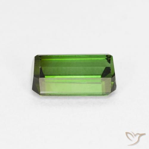 Tormalina Verde scuro naturale da 1.06 ct, Ottagonale / Taglio smeraldo, VVS-VS