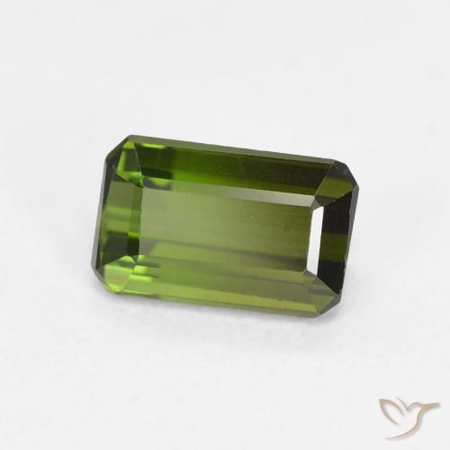 Tormalina Verde medio naturale da 0.92 ct, Ottagonale / Taglio smeraldo, VVS