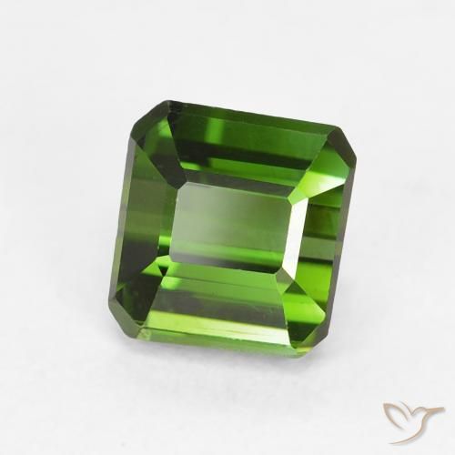 Tormalina Verde foresta naturale da 1.10 ct, Ottagonale / Taglio smeraldo, VVS