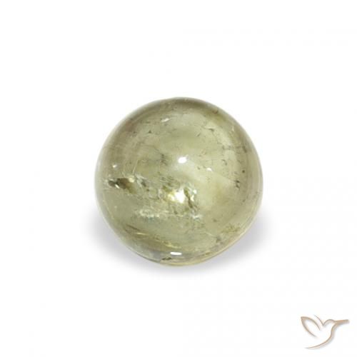 0.65ct Naturale Verde giallastro Tormalina, Rotondo, Trasparente
