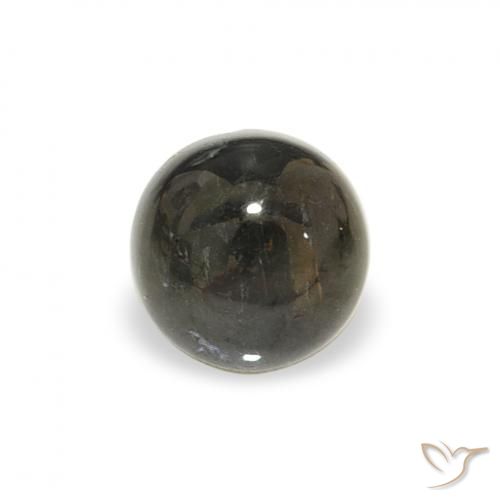 0.64ct Naturale Verde scuro Tormalina, Rotondo, Trasparente, Photo A