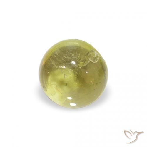Tormalina Verde caldo naturale da 0.56 ct, Rotondo, Trasparente