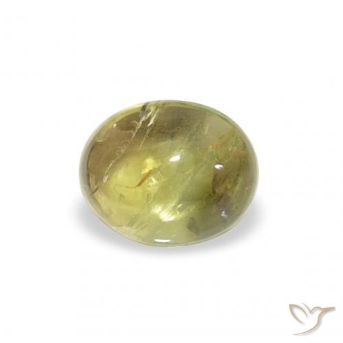 0.76ct Naturale Verde caldo Tormalina, Ovale, Trasparente