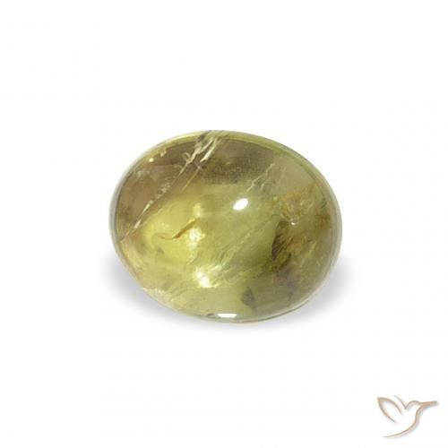 Tormalina Verde caldo naturale da 0.76 ct, Ovale, Trasparente