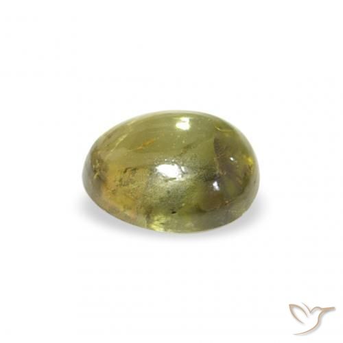 Tormalina Verde caldo naturale da 0.76 ct, Ovale, Trasparente