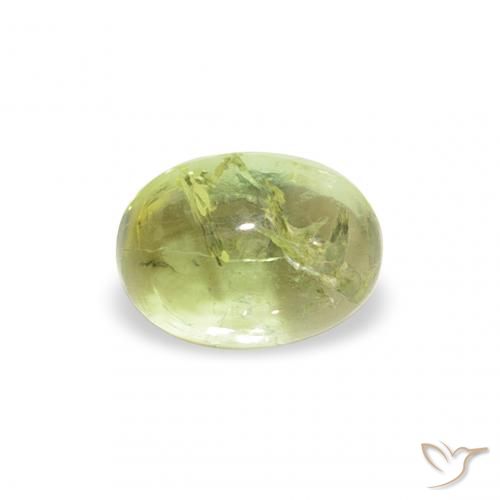 0.77ct Naturale Verde caldo Tormalina, Ovale, Trasparente