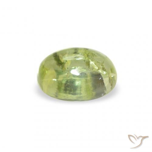 Tormalina Verde caldo naturale da 0.77 ct, Ovale, Trasparente