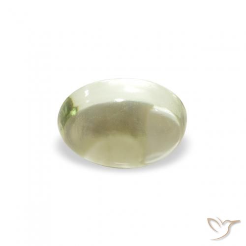 0.86ct Naturale Verde giallastro Tormalina, Ovale, Trasparente