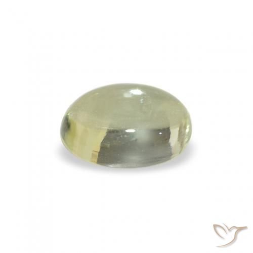 Tormalina Verde giallastro naturale da 0.86 ct, Ovale, Trasparente