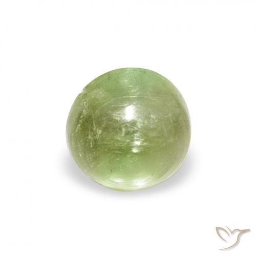 0.57ct Naturale Verde giallastro Tormalina, Rotondo, Trasparente