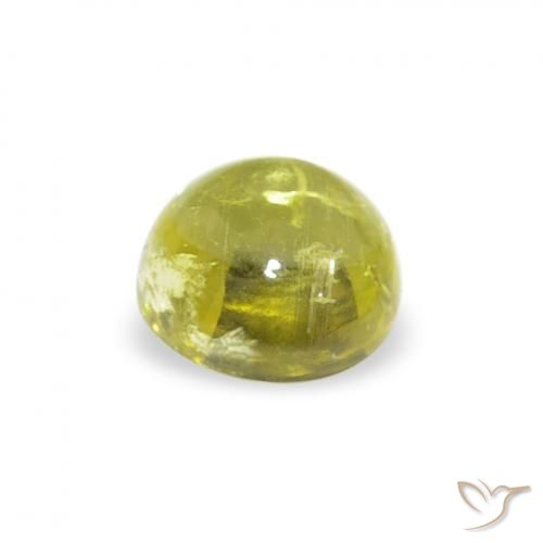 Tormalina Giallo medio naturale da 0.57 ct, Rotondo, Trasparente