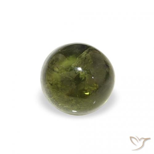 0.75ct Naturale Verde caldo Tormalina, Rotondo, Trasparente