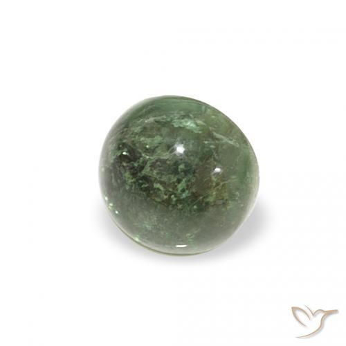 Tormalina Verde terroso naturale da 0.66 ct, Rotondo, Trasparente