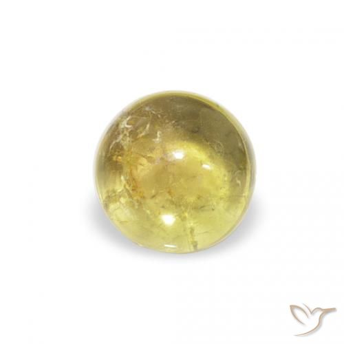 0.63ct Naturale Medium Light-Yellow Tormalina, Rotondo, Trasparente