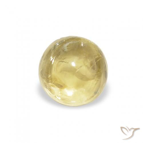 Tormalina Giallo chiaro naturale da 0.71 ct, Rotondo, Trasparente