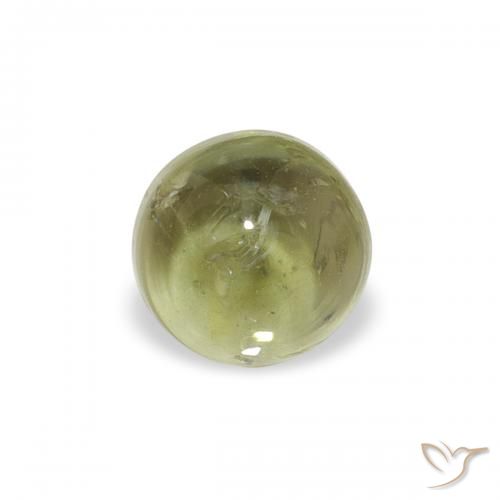 0.71ct Naturale Verde giallastro Tormalina, Rotondo, Trasparente