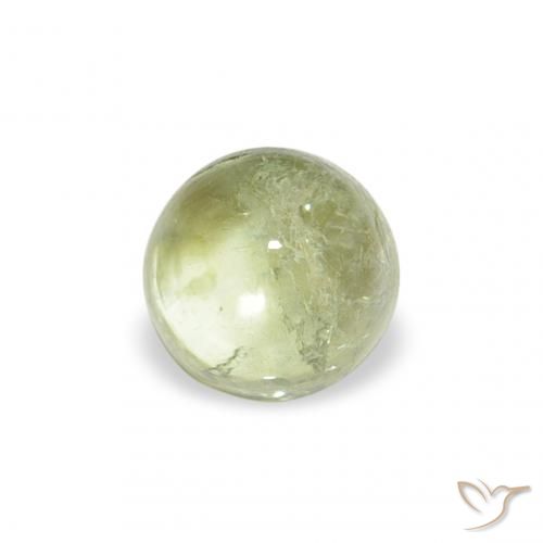 0.62ct Naturale Giallo verde Tormalina, Rotondo, Trasparente
