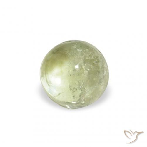 Tormalina Giallo verde naturale da 0.62 ct, Rotondo, Trasparente