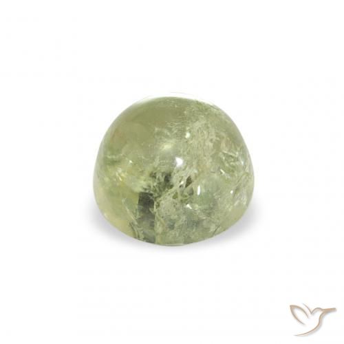 Tormalina Giallo verde naturale da 0.62 ct, Rotondo, Trasparente