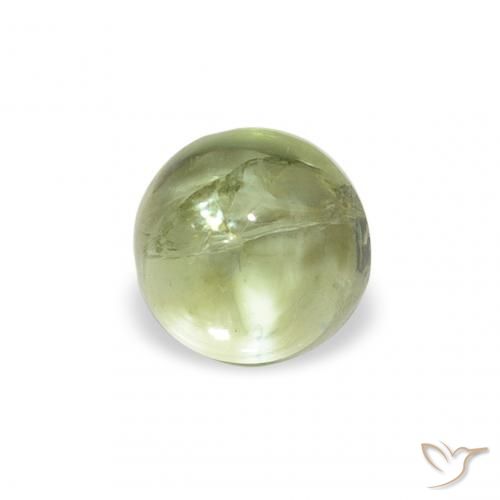 0.64ct Naturale Giallo verde Tormalina, Rotondo, Trasparente