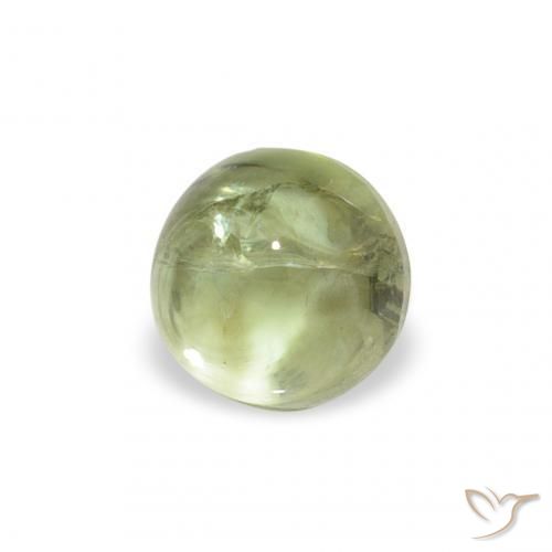 Tormalina Giallo verde naturale da 0.64 ct, Rotondo, Trasparente