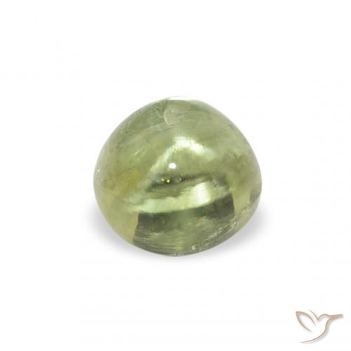 Tormalina Giallo verde naturale da 0.64 ct, Rotondo, Trasparente