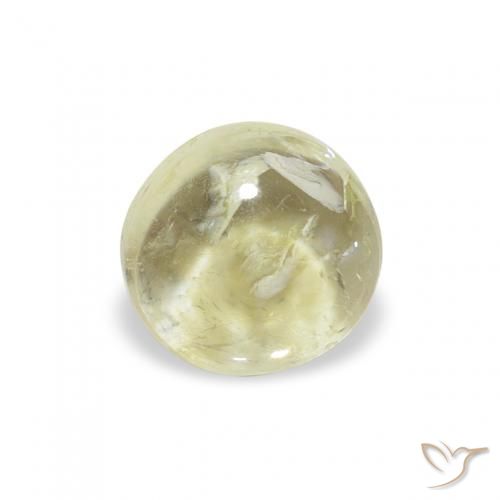 0.88ct Naturale Medium Light-Yellow Tormalina, Rotondo, Trasparente