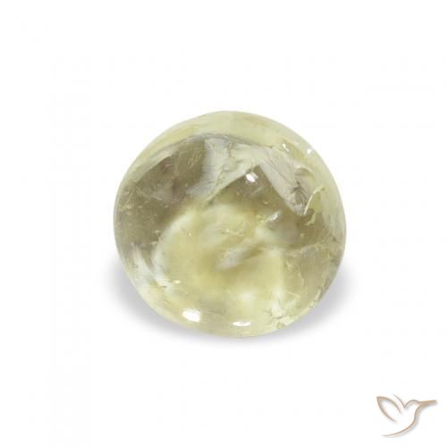 Tormalina Medium Light-Yellow naturale da 0.88 ct, Rotondo, Trasparente