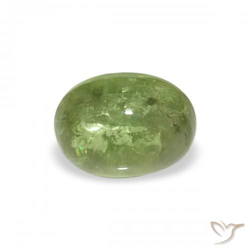 0.79ct Naturale Verde medio Tormalina, Ovale, Trasparente