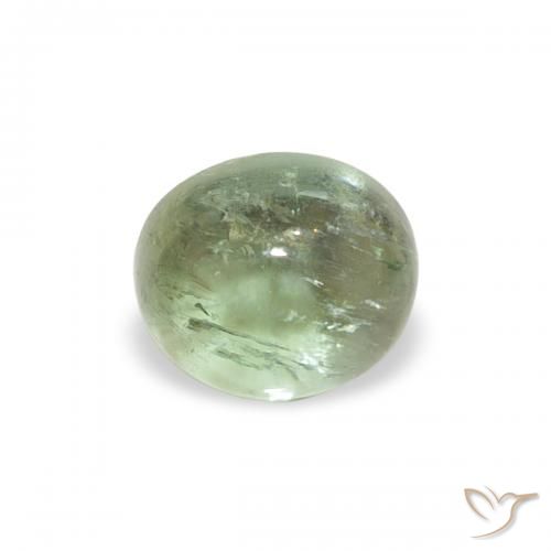 0.81ct Naturale Verde foresta chiaro Tormalina, Ovale, Trasparente