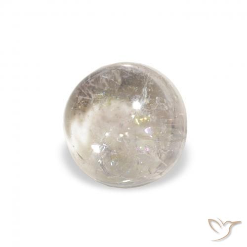Tormalina Grigio chiaro naturale da 0.94 ct, Rotondo, Trasparente