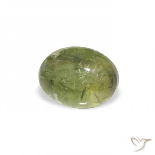 Tormalina Verde terroso naturale da 0.84 ct, Ovale, Trasparente