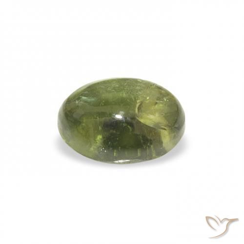 Tormalina Verde terroso naturale da 0.84 ct, Ovale, Trasparente