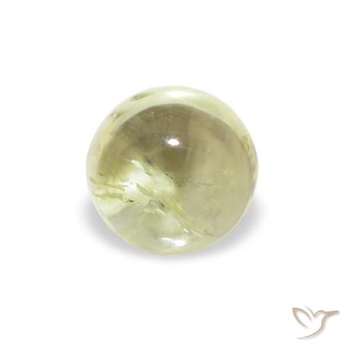 0.64ct Naturale Giallo verde Tormalina, Rotondo, Trasparente