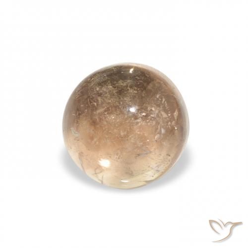 Tormalina Arancione-Oro naturale da 1.29 ct, Rotondo, Trasparente