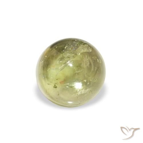 1.35ct Naturale Caldo terroso verde Tormalina, Rotondo, Trasparente