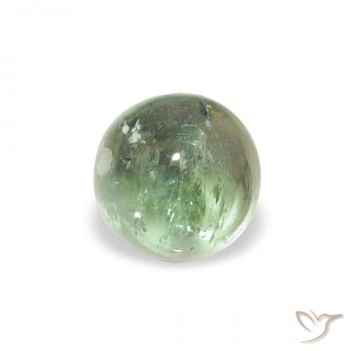 0.66ct Naturale Medium Light-Green Tormalina, Rotondo, Trasparente