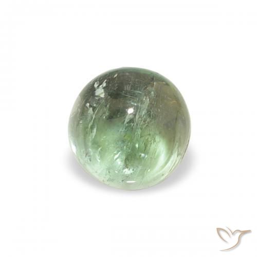 Tormalina Medium Light-Green naturale da 0.66 ct, Rotondo, Trasparente