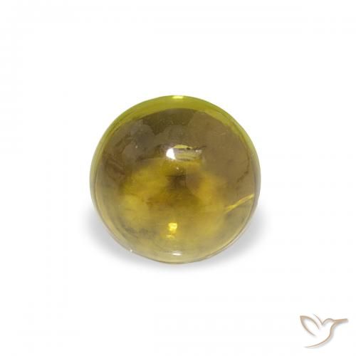 0.37ct Naturale Verde terroso Tormalina, Rotondo, Trasparente