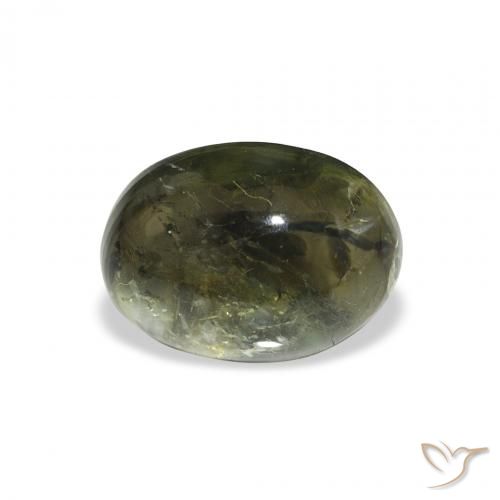 1.82ct Naturale Verde scuro Tormalina, Ovale, Trasparente